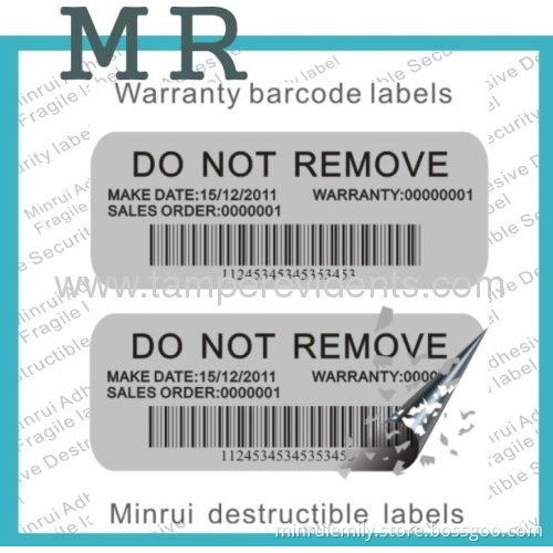 Costom Printing Security Barcode Labels